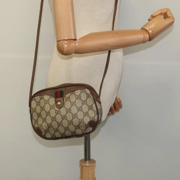GUCCI GG Supreme Web Sherry Line Shoulder Bag - Picture 1 of 15